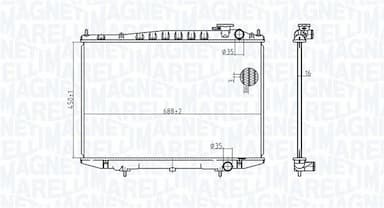 Radiators, Motora dzesēšanas sistēma MAGNETI MARELLI 350213174500 1