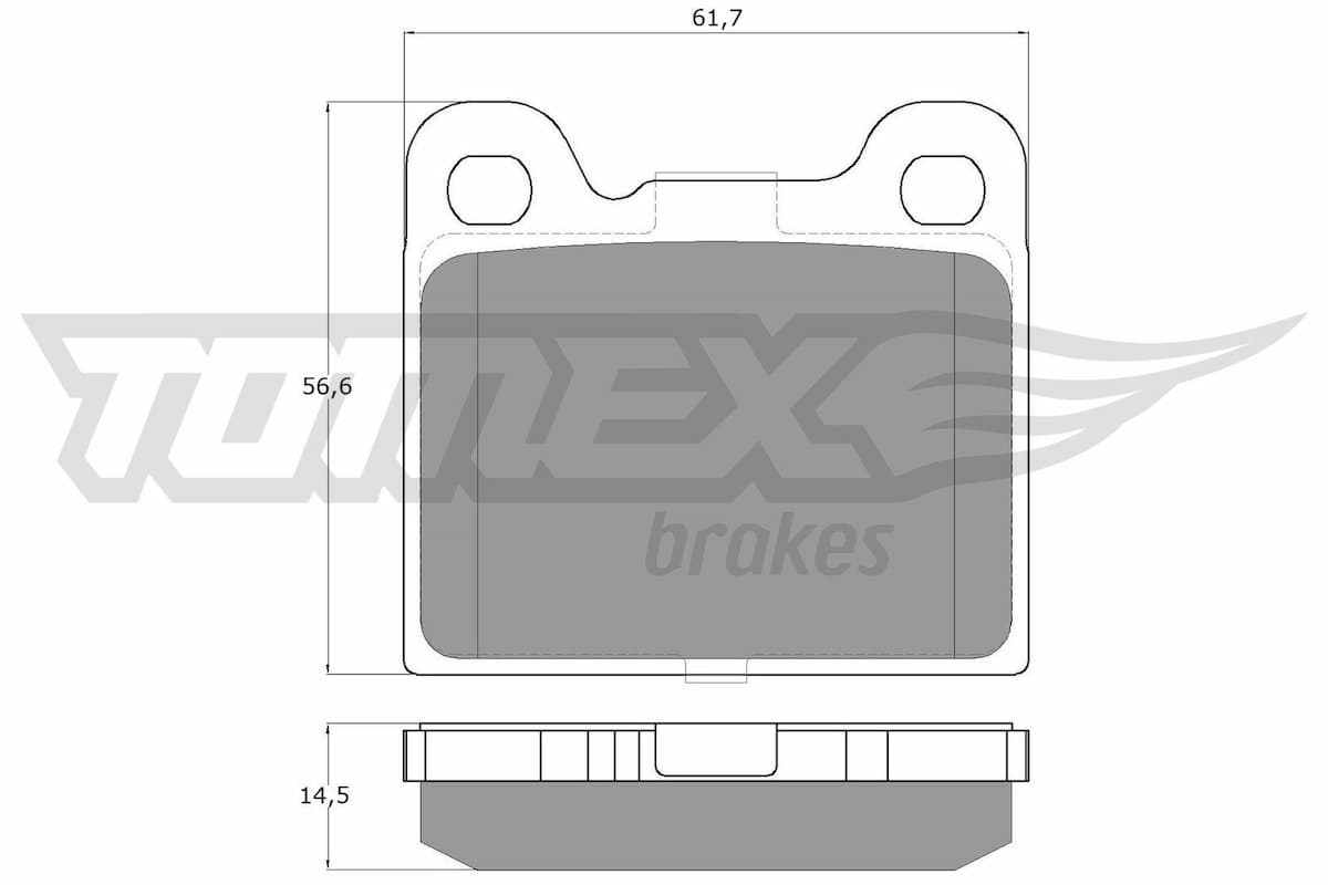 Bremžu uzliku kompl., Disku bremzes TOMEX Brakes TX 15-06 1