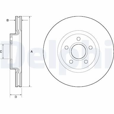 Bremžu diski DELPHI BG4676C 1