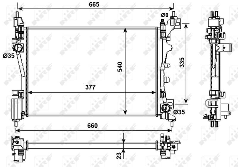 Radiators, Motora dzesēšanas sistēma NRF 53981 1