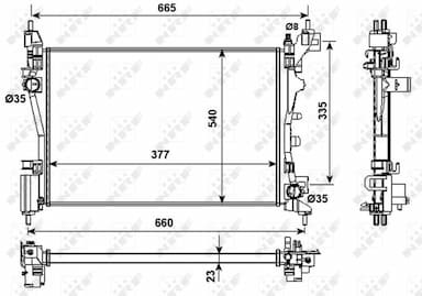 Radiators, Motora dzesēšanas sistēma NRF 53981 1