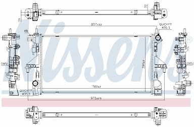 Radiators, Motora dzesēšanas sistēma NISSENS 606756 6