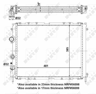 Radiators, Motora dzesēšanas sistēma NRF 53209 4