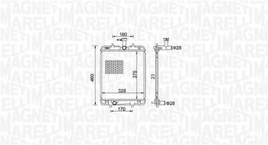 Radiators, Motora dzesēšanas sistēma MAGNETI MARELLI 350213151500 2