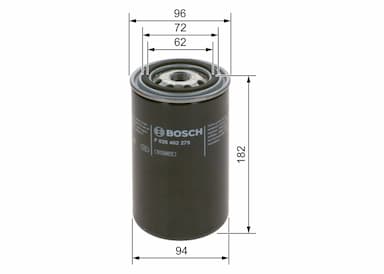 Degvielas filtrs BOSCH F 026 402 275 5