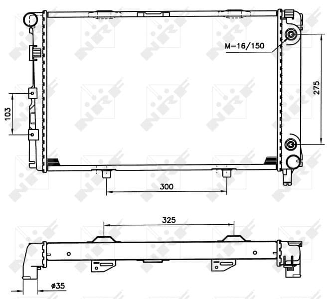 Radiators, Motora dzesēšanas sistēma NRF 516580 1