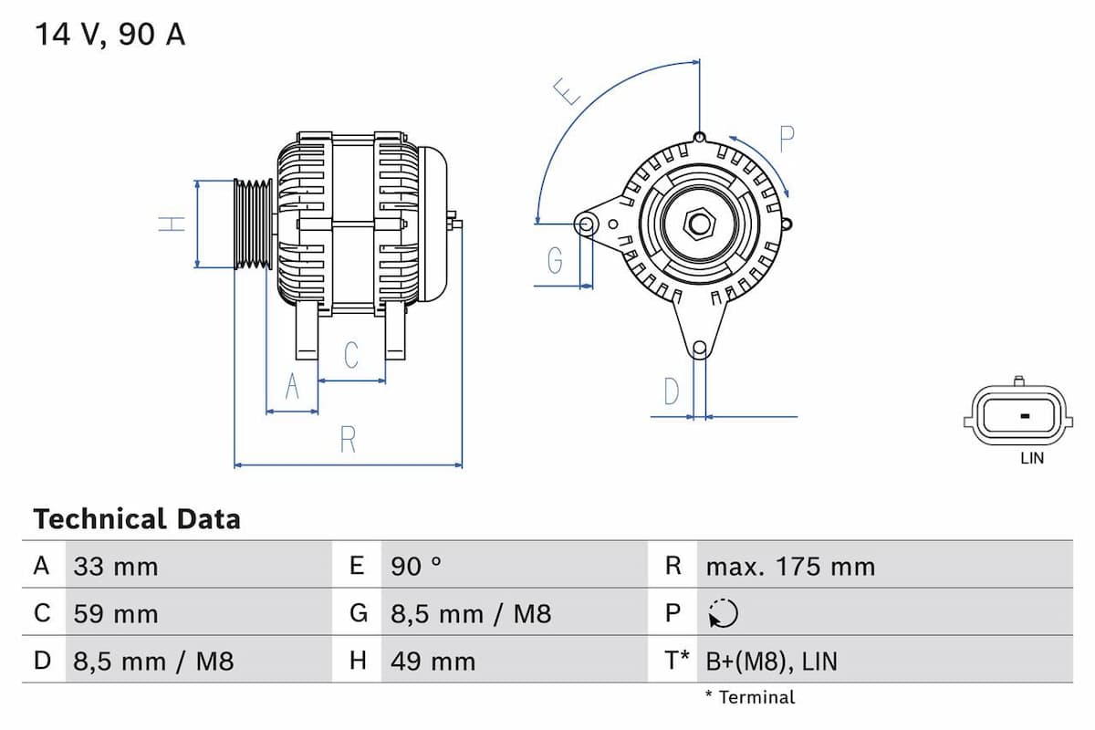 Ģenerators BOSCH 0 986 085 170 1