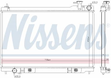 Radiators, Motora dzesēšanas sistēma NISSENS 68119 6