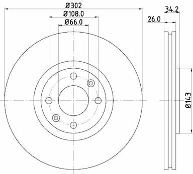 Bremžu diski HELLA 8DD 355 119-161 4