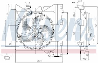 Ventilators, Motora dzesēšanas sistēma NISSENS 85316 6