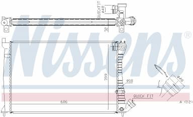 Radiators, Motora dzesēšanas sistēma NISSENS 61398A 6