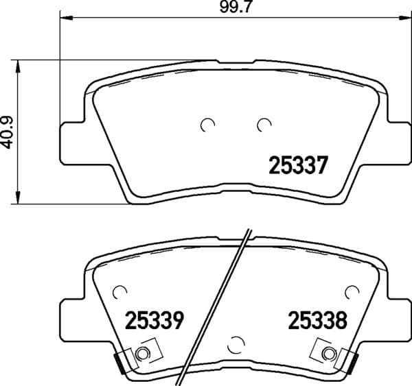 Bremžu uzliku kompl., Disku bremzes BREMBO P 30 094 1