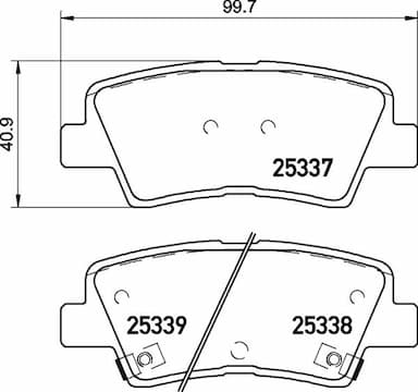 Bremžu uzliku kompl., Disku bremzes BREMBO P 30 094 1