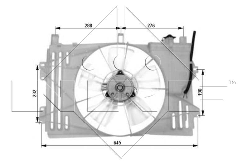 Ventilators, Motora dzesēšanas sistēma NRF 47053 1