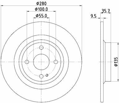 Bremžu diski HELLA 8DD 355 133-141 4