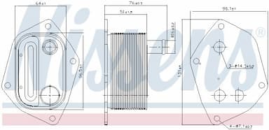 Eļļas radiators, Motoreļļa NISSENS 90720 5