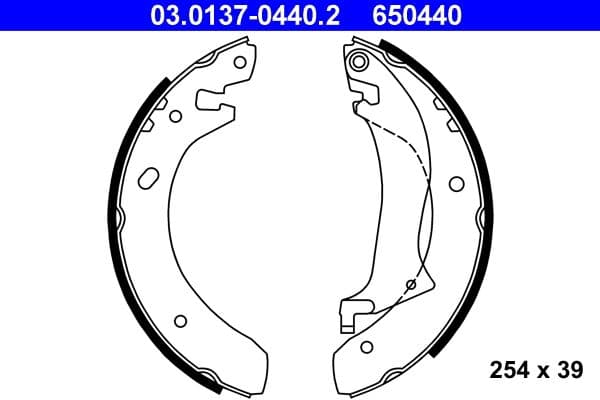 Bremžu loku komplekts ATE 03.0137-0440.2 1