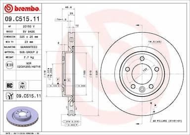 Bremžu diski BREMBO 09.C515.11 1