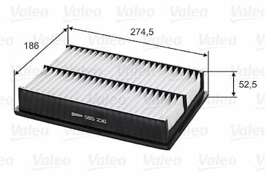 Gaisa filtrs VALEO 585236 1