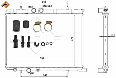 Radiators, Motora dzesēšanas sistēma NRF 53424 5