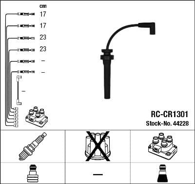 Augstsprieguma vadu komplekts NGK 44228 1