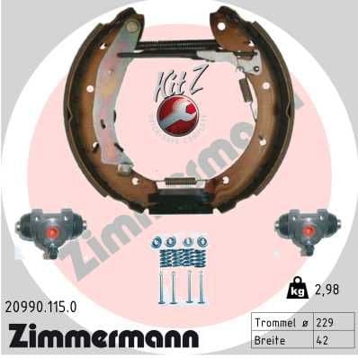 Bremžu loku komplekts ZIMMERMANN 20990.115.0 1