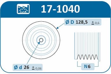 Piedziņas skriemelis, Kloķvārpsta IJS GROUP 17-1040 2