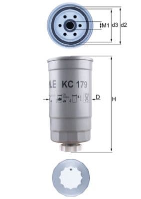 Degvielas filtrs KNECHT KC 179 1