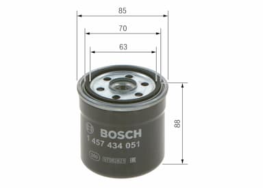 Degvielas filtrs BOSCH 1 457 434 051 5