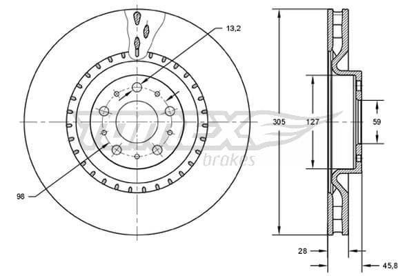 Bremžu diski TOMEX Brakes TX 71-86 1