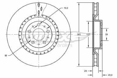 Bremžu diski TOMEX Brakes TX 71-86 1