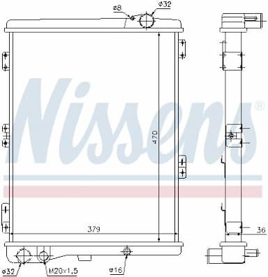 Radiators, Motora dzesēšanas sistēma NISSENS 604411 2