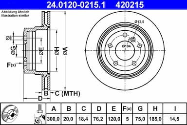 Bremžu diski ATE 24.0120-0215.1 1