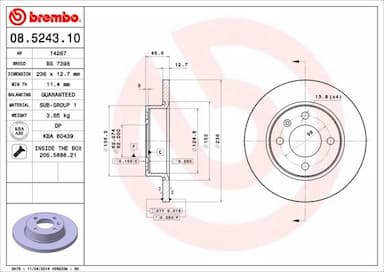 Bremžu diski BREMBO 08.5243.10 1