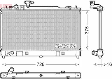 Radiators, Motora dzesēšanas sistēma DENSO DRM44033 1