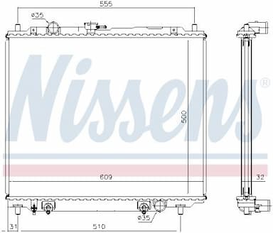 Radiators, Motora dzesēšanas sistēma NISSENS 62802 6