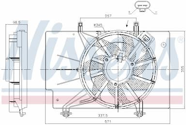 Ventilators, Motora dzesēšanas sistēma NISSENS 85752 7