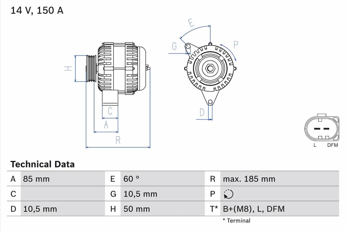 Ģenerators BOSCH 0 986 047 550 1