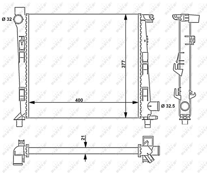 Radiators, Motora dzesēšanas sistēma NRF 54717 1