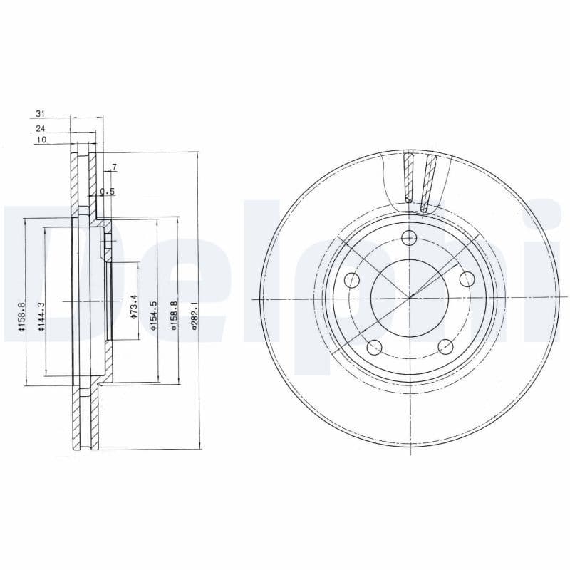 Bremžu diski DELPHI BG3383 1