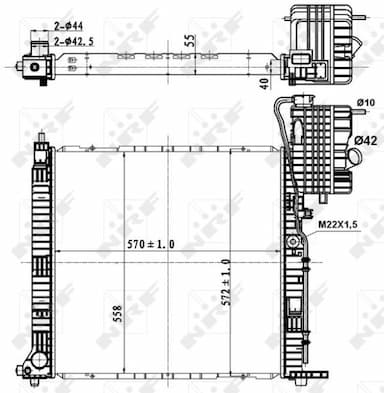 Radiators, Motora dzesēšanas sistēma NRF 50583 5