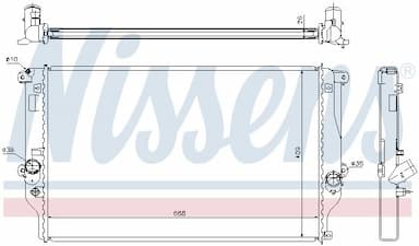 Radiators, Motora dzesēšanas sistēma NISSENS 64677A 6