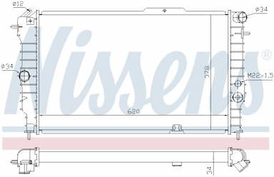 Radiators, Motora dzesēšanas sistēma NISSENS 630631 5