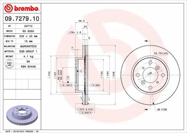 Bremžu diski BREMBO 09.7279.10 1