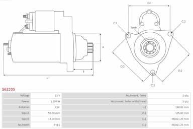 Starteris AS-PL S6320S 5