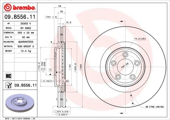 Bremžu diski BREMBO 09.B556.11 1