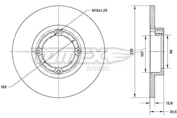 Bremžu diski TOMEX Brakes TX 70-33 1