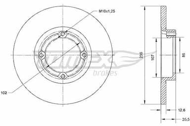 Bremžu diski TOMEX Brakes TX 70-33 1