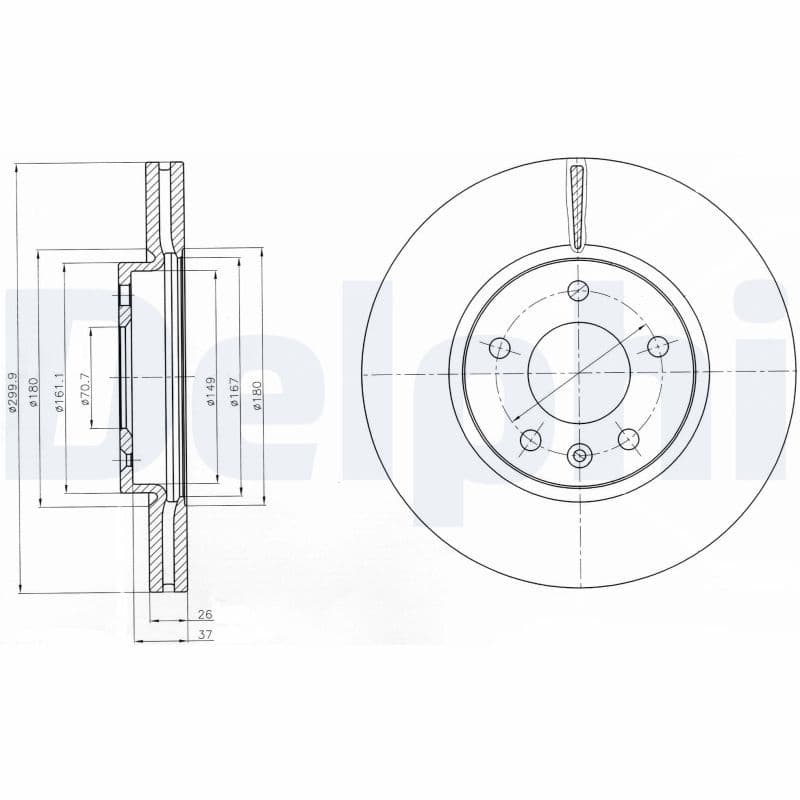 Bremžu diski DELPHI BG4278C 1