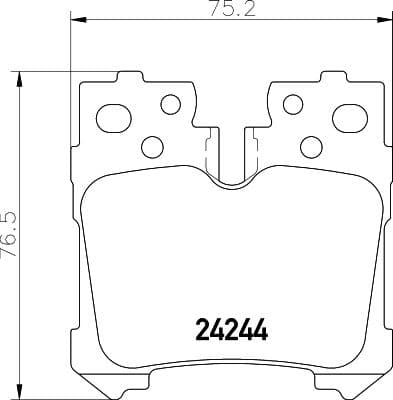 Bremžu uzliku kompl., Disku bremzes HELLA 8DB 355 006-651 1